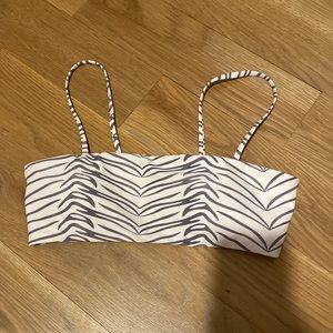 Zebra pattern swim suit